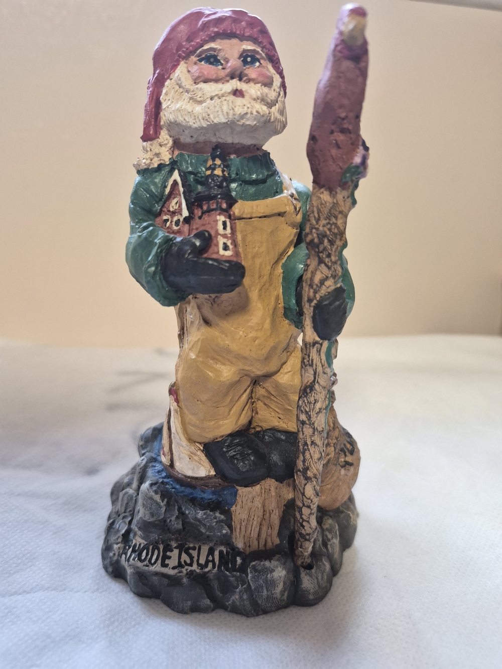 1995 limited edition "Christmas Wood World" resin Santa sculpture #2,799 Of 3000